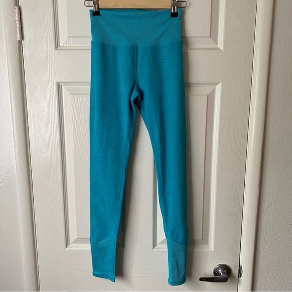 Alo Yoga High Waist Alosoft Leggings Aqua Blue S - Picture 1 of 12